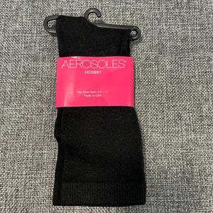 AEROSOLES- Black Socks (Fits Shoe size 5.5 - 11)